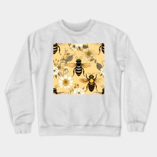 Honeycomb and Bee Pattern 2 Crewneck Sweatshirt